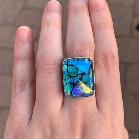 Jewelry - Handmade Glass Serling Silver Ring